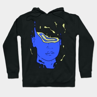 psychedelic abstract portrait (BLUE) Hoodie